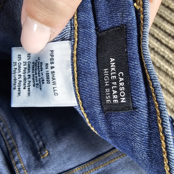 Veronica Beard Jeans Carson Ankle Flare High Rise Tide Down Women's 26 - Picture 7 of 11